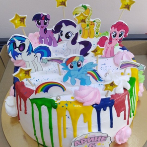 Торт-заказной "С днем рождения" Арина